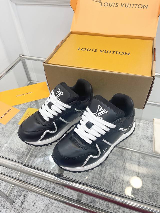 顶级版本：情侣款 Lv路易威登 L家 驴牌最新Run Away Maxi系列 胖丁 情侣款 厚底 休闲 运动鞋原版购入开发 做货 Run Away Maxi 运