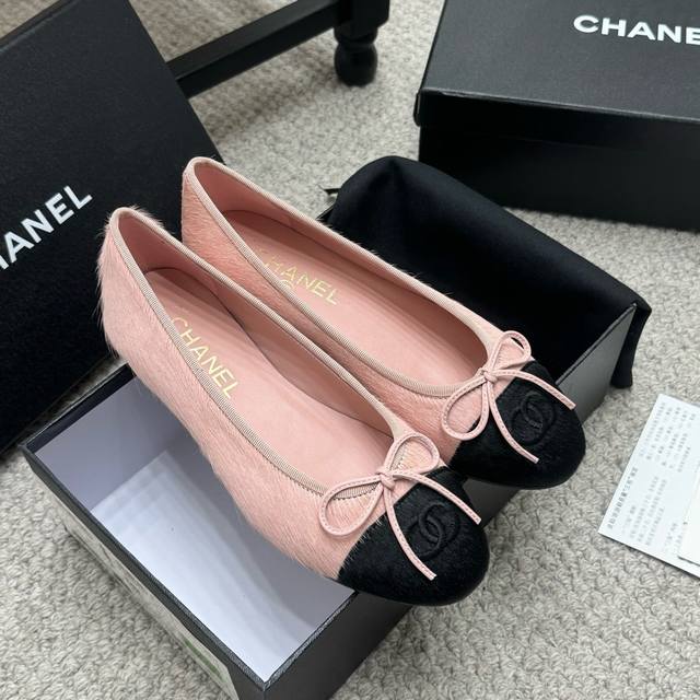 代购级 高版本 Chanel 25Ss 春夏顶级版本 Hk海外代购 原版1:1Chanel香奈儿万年经典蝴蝶结 圆头芭蕾舞鞋 好品质不多 真正做到随便进出专柜无