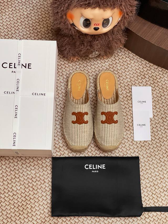 Celine 半拖包头鞋 整双鞋子采购Zp开发打造，全部定制材料，独家开模大底，细节全部对版出货，连包装也做到跟正品一样。码数:35-40
