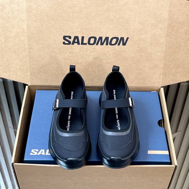 代购级版本 配飞机盒 2025夏季Cdg X Salomon 萨洛蒙 联名款，厚底玛丽珍运动鞋。原版购入开发 做货 延续品牌设计基因，融合简约的设计和实用的技术