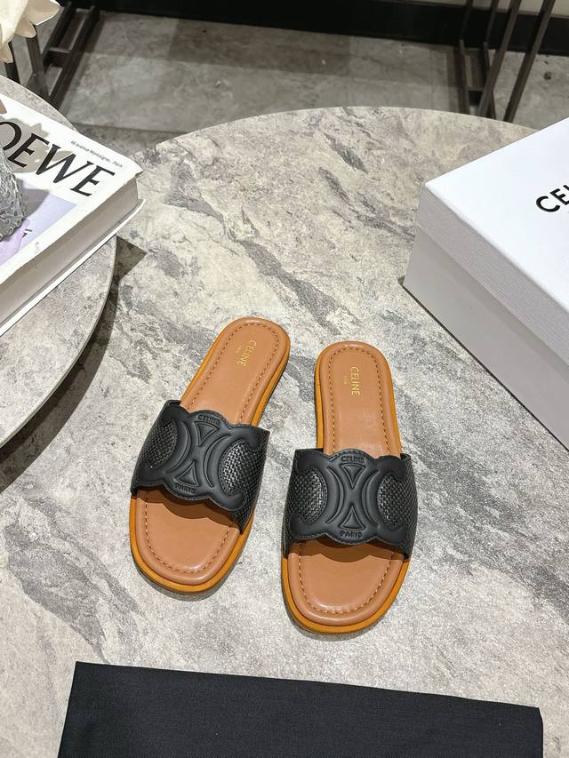 Celine思琳代级别 春夏新品凯旋门复古罗马凉鞋拖鞋 进出专柜无压力，重工版，拒绝一眼假Low货 原版楦型，调试N次、这款上脚绝对Vintage复古风味十足