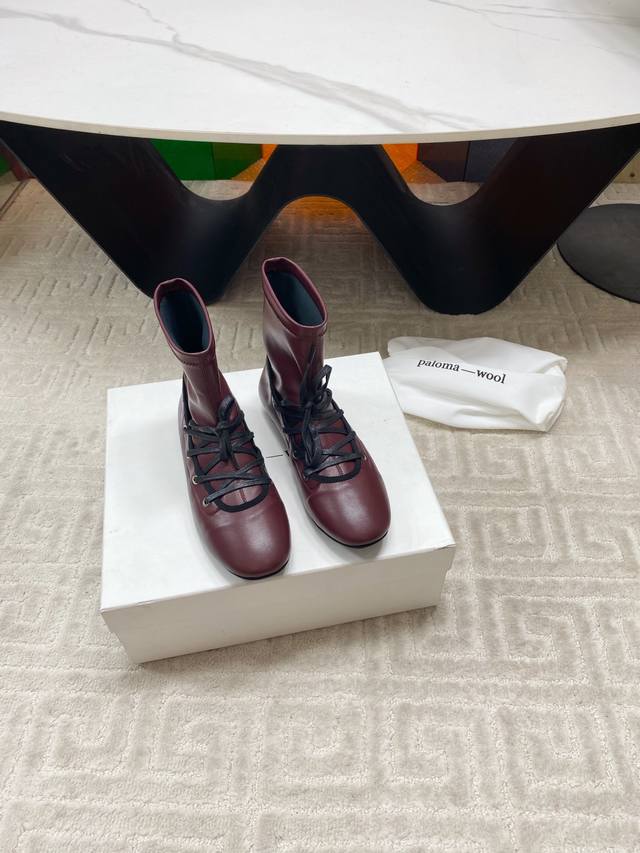 出厂价P Paloma Wool 2025新款绝美复古弹力靴太美了，简直就是艺术分层设计感十足时髦精不能缺少的一双弹力靴对版弹力皮面料，羊皮内里，码数：35-3