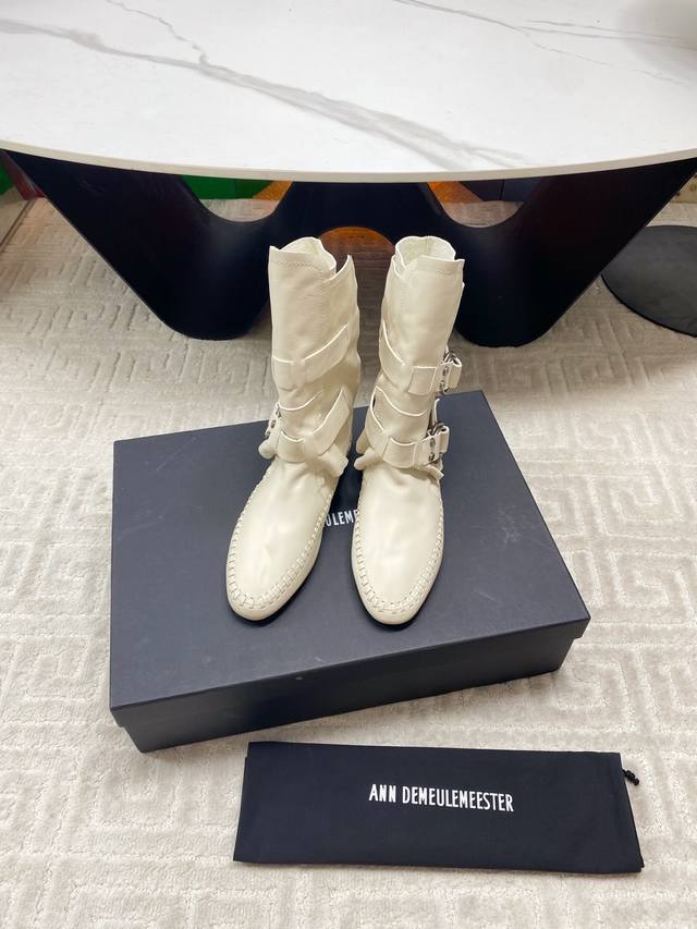 出厂价P Ann Demeulemesster 2025新款短靴 骑士靴鞋面采用原版进口牛皮，内里牛皮，原版开模大底Size：35-41 40 41订做不退换