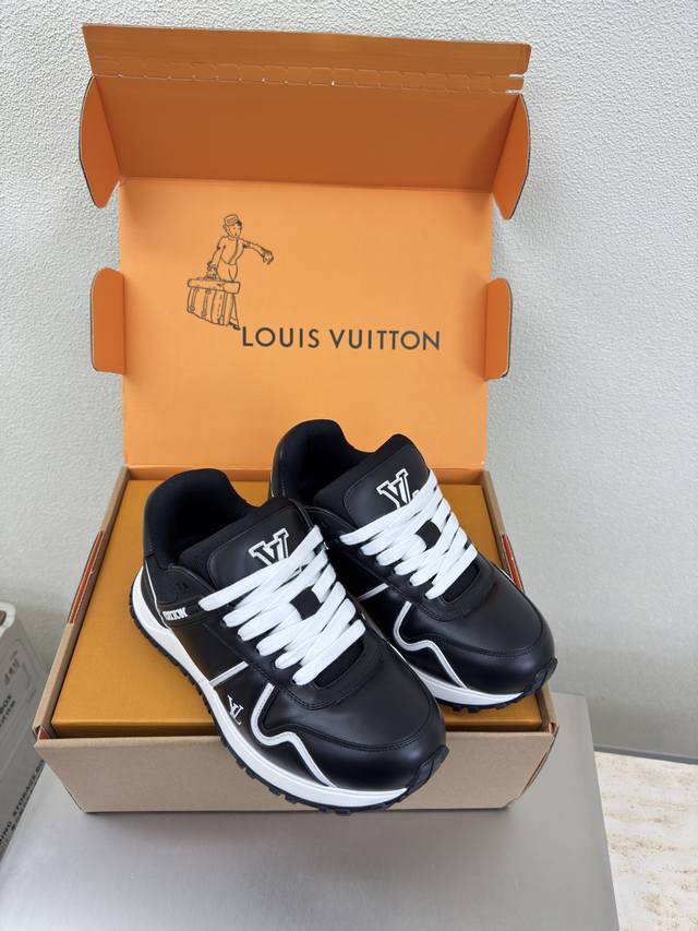 Lv 路易威登L家驴牌 Olympia系列 男款10 黑色 小牛皮 Lv 路易威登L家驴牌Olympia系列情侣款 银角大王休闲 运动鞋 跑鞋本款 Lv Oly