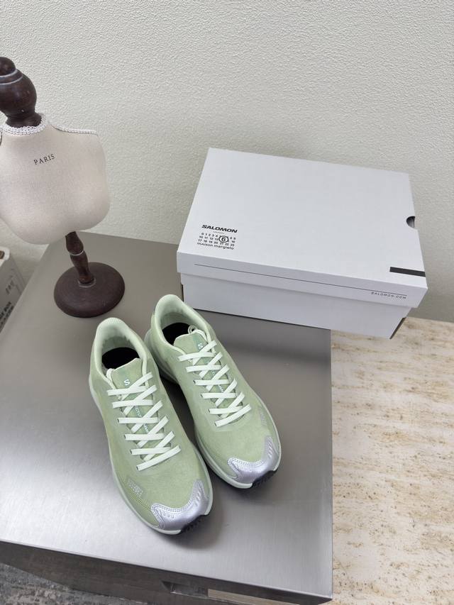 皮面 萨洛蒙Mm6 轻盈系列 慢跑鞋 厚底飞织 萨洛蒙 运动鞋 新品发售中 抹茶色 厂价P 男10 男款月底出货 Salomon穿搭灵感双手奉上~男女款 联名运