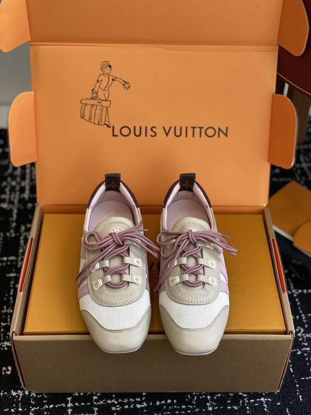 代购级430 扣子版面 官网同步盒包装 Louis Vuitton路易威登驴牌春夏Sneakerina系列 芭蕾运动鞋 德训鞋 平底鞋 原版三对购入开发完美复刻
