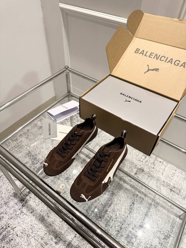 顶级版本： Balenciaga X Puma彪马最新联名情侣款德训鞋休闲运动鞋Balenciaga X Puma 联名款全新Ultrasoft Speedca