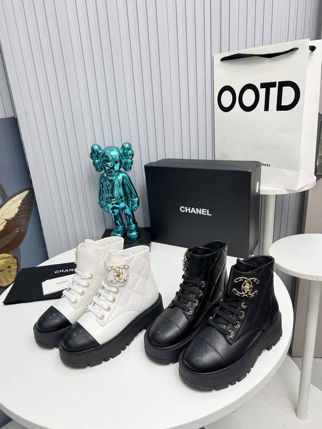工厂P价 女装女鞋 运动原单 2025Ss Chanel 厚底乐福鞋 裸靴 23Ss香奶奶新品乐福鞋 设计简约高级，超级百搭款！原版做货、细节感拉满！ 原版开模