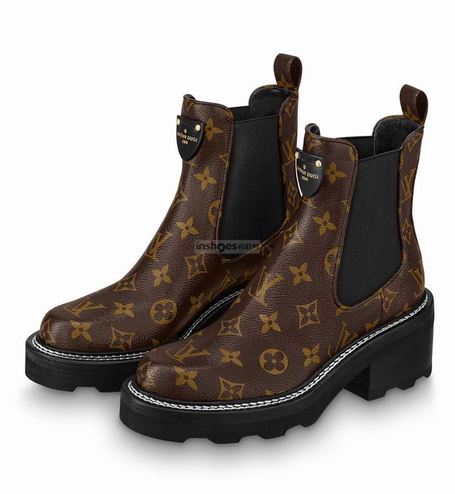 工厂P价 女装女鞋 运动原单 Louis Vuitton 路易威登2025官网最新短靴款，官网原版一比一。 Lv Beaubourg 采用小牛皮呈现切尔西风格鞋