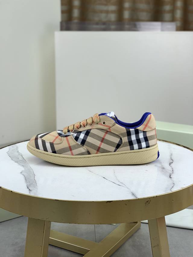 工厂P价P Burberry 巴宝莉 -高端品质 原单 情侣款 -鞋面：进口原版材料 -内里：牛皮内里，垫脚；水染牛皮 -大底：超轻Tpr橡胶; 双色成型大底