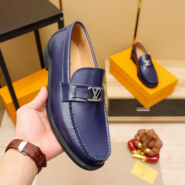 调工厂P价 男装男鞋 运动原单 Louis Vuitton 里 路易威登 新款男士休闲商务皮鞋官网原版复制，鞋面采用进口官网1:1材料制作意大利牛皮面，水染内里