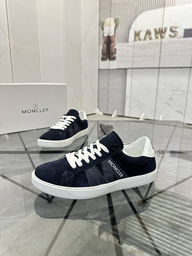调工厂P价 男装男鞋 运动原单 商品商标：Moncler 蒙口 低帮休闲鞋 正码码数: 38-45 可订做46 商品材料：鞋面进口牛皮拼接磨砂皮，羊皮内里，原版