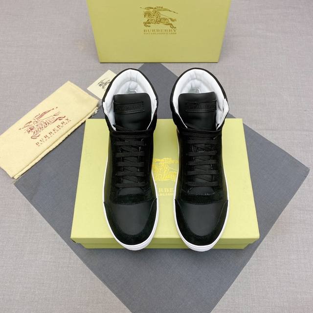 调工厂P价 男装男鞋 运动原单 Burberry 巴宝莉新款进口头层小牛皮，羊皮内里非常舒适，原版大底，黑白两色、细节决定品质，欢迎对比，码数：38-44， 4