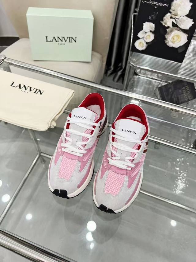 浪凡Lanvin. 颜色面料牛巴哥，透气网布，牛皮垫脚！男女同款：35-46码！