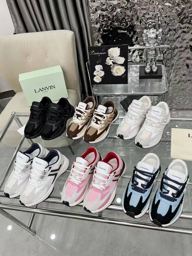 浪凡Lanvin. 颜色22个色：面料牛巴哥，透气网布，牛皮垫脚！男女同款：35-46码！