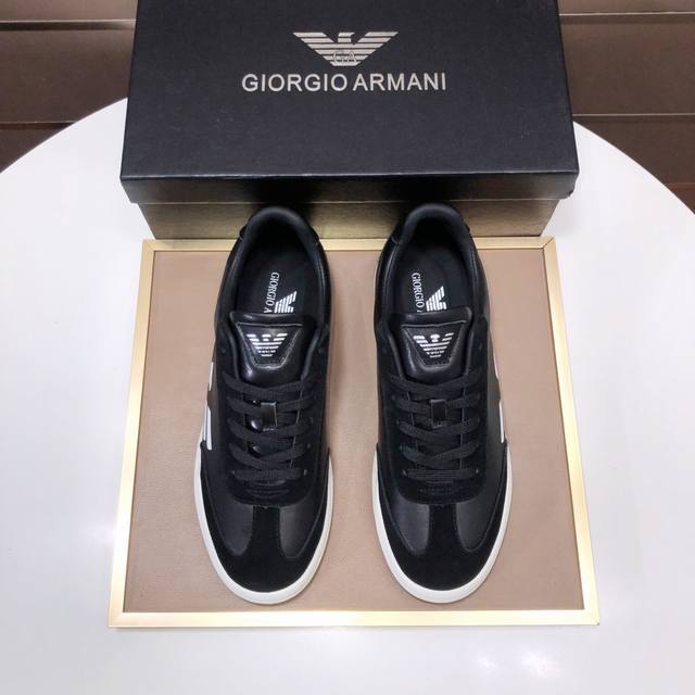 调工厂P价 男装男鞋 运动原单 Armani 牛皮内里 阿玛尼最新新款休闲鞋 火爆热卖官网同款 原单爆款 .原工厂P牛皮材料1：1原板 牛皮内里，原厂发泡大底。
