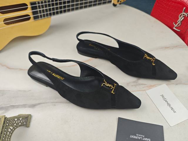 工厂P价 Saint Laurent 圣罗兰、平跟Ysl字凉鞋 早秋专柜同步最新款、Ysl、装饰 经典上乘美艳力作 专柜最火春夏系列 兼备气质 时尚 经典耐看的