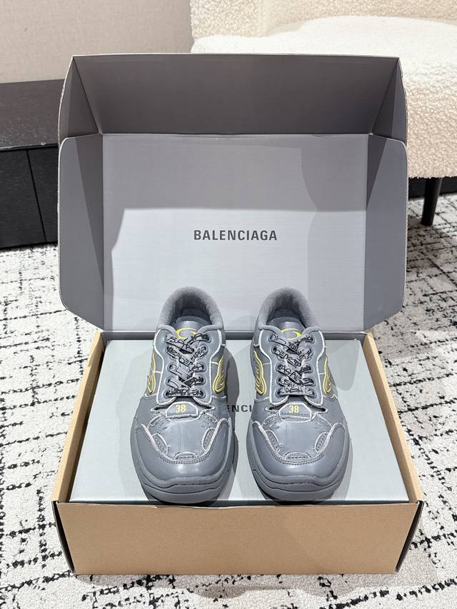 顶级版本 情侣款 Balenciaga巴黎世家 25 最新Hamptons系列 情侣款 破损 做旧 休闲 运动鞋 原版购入开发 做货 Hamptons Snea