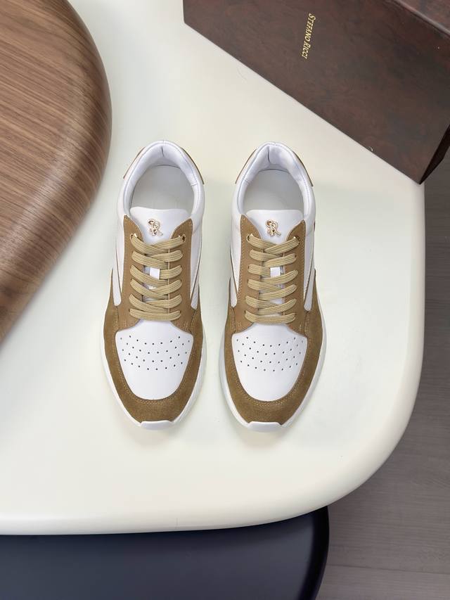 Stefano Ricci 顶级 -Size ：39-44 38，45定做 原版品质Stefano Ricci 史蒂芬 男士休闲皮鞋。采用进口原版小牛皮拼接牛皮