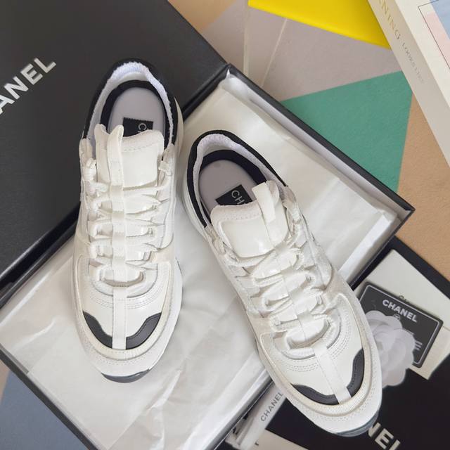 顶级版本：女款 Chanel香奈儿 25A 熊猫配色 厚底 休闲 运动鞋 原版购入开发 做货 小香 C家 专柜又一超级大爆款，网红博主小姐姐们的挚爱，社交平台的