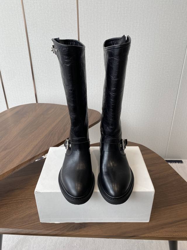 Golden Goose 2025秋冬新款复古西部牛仔 骑士靴 超酷超飒，一秒提升造型感，时髦精必备 面料：牛皮面料 内里：牛皮内里，对版私模真皮沿条橡胶组合大