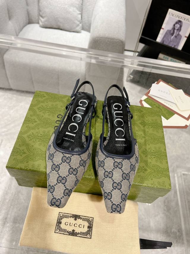 高端版Gucci 秋冬新款 烫钻网纱凉鞋凉鞋♀仙女们♀必须入的一款单品 意大利真皮底 跟高：1.5Cm。码数:35-42 40-42定做不退换