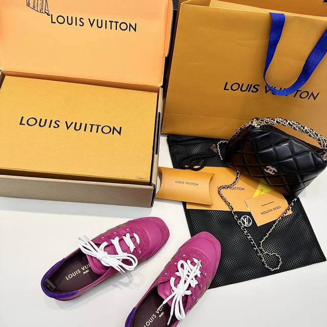 飞机盒 代购版 Lv 驴家25年早春新款Sneakerina系列芭蕾舞德训休闲鞋 钟楚曦同款运动休闲鞋 正码:35-39订做40.41订做