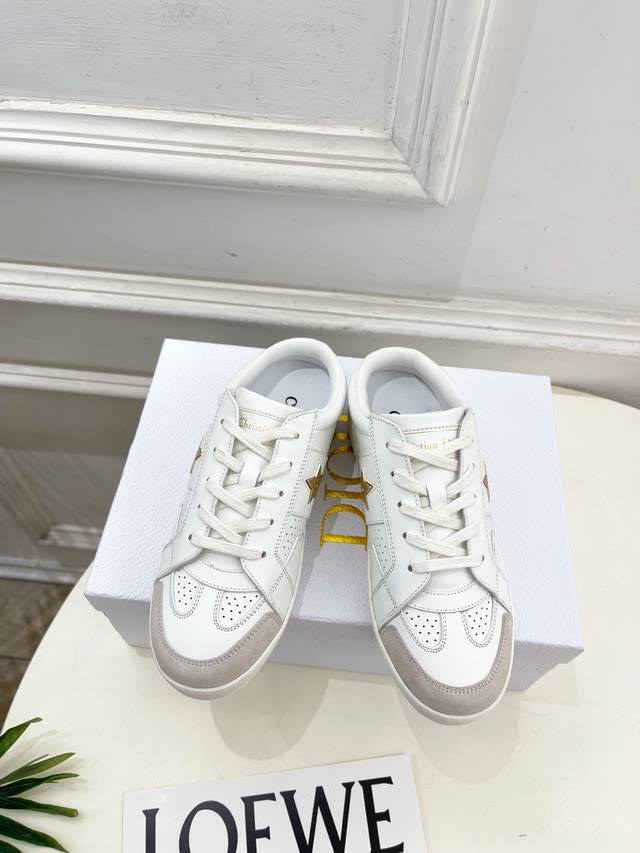 Dior 迪奥 25 2025 早春新款 顶级版本 专柜主打新款 Dior Star 金属星星运动鞋半拖小白鞋 硬货上新 Bs代购级别！高级感十足！国内外博主刷