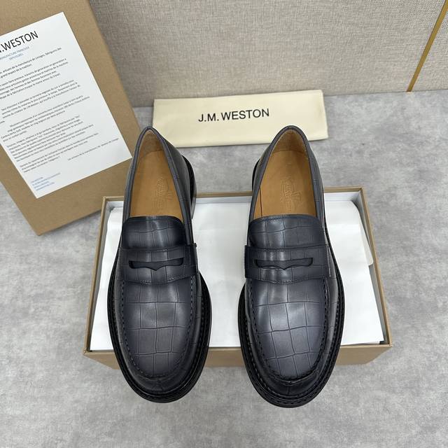 J.M.Westo*N 威士-顿 品牌经典 180 系列乐福鞋皮鞋 法国顶级皮鞋品牌 威士-顿皮鞋品牌起源于1891年在法国成立以来已有100多年的历史，其超过