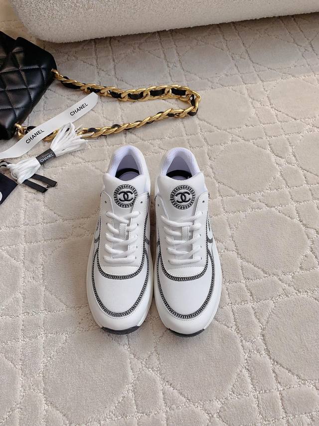 Chane*新款厚底运动鞋 多巴胺配色超好看 轻便舒适 时髦复古 尺码35-39 40 41 42定做
