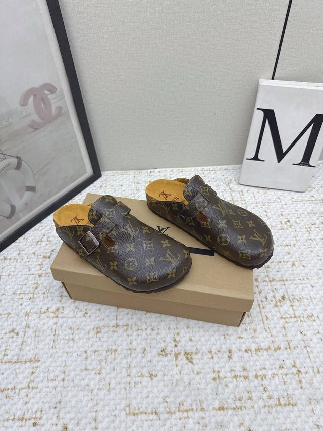 出厂女款 男款400 Birkenstock X 联名Lv 情侣款 勃肯鞋 休闲 爆头 拖鞋 Birkenstock系列 这两个品牌刚出联名我就心动了 代购找很