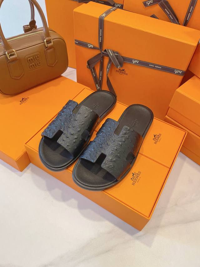 特裂材质+20 2025Ss 全新升级版本 HermèS 包装升级，版型做工材料升级 Hermes高端版本纯手工鞋 顶级产品爱马仕拖鞋 经典之最，真正的手工鞋，