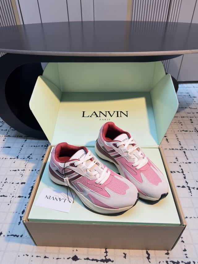 Lanvi* 浪凡 最新Jla系列 情侣款 网面 厚底 休闲 运动鞋 跑鞋 原版购入开发 做货 这款男女同款运动鞋轻便舒适，网片设计让鞋面更轻盈.不怕脚闷，鞋子