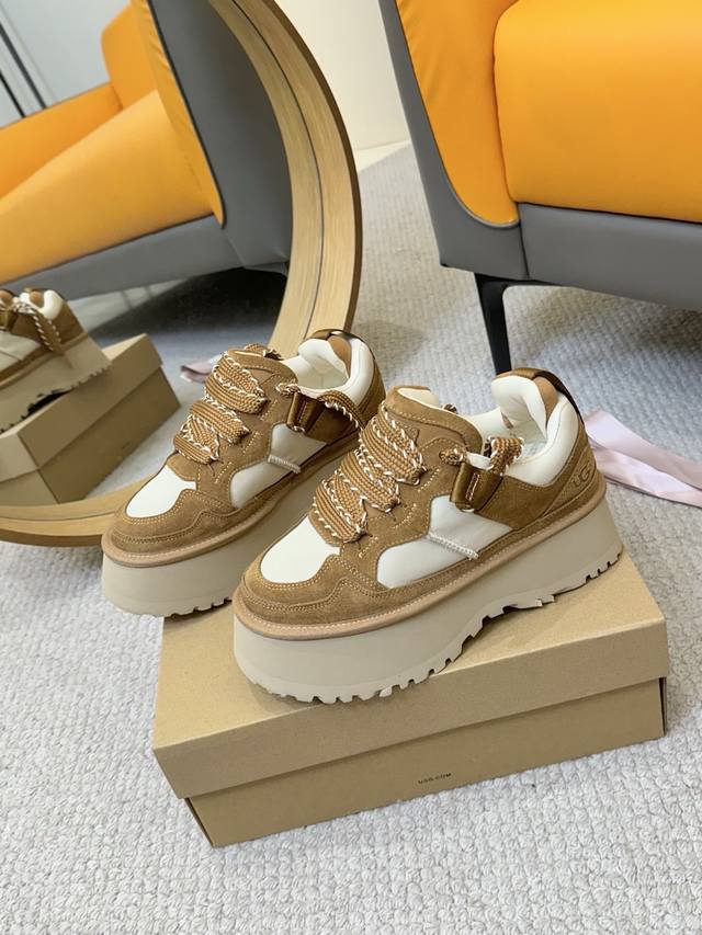 工厂P批P Ugg2025Ss新款梅尔休闲鞋厚底款 #时尚又舒适 #Ugg #厚底休闲鞋 #休闲百搭鞋 #休闲鞋穿搭 #松糕鞋 Ugg梅尔休闲鞋 厚底款 是双鞋