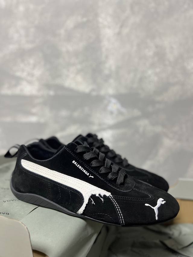 Puma联名Balenciaga： P 谁懂啊！这双做旧战损风Speedcat也太好看了叭、薄底神鞋2.0升级