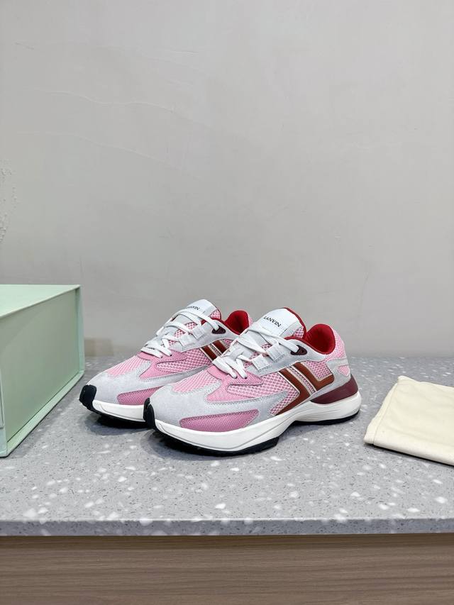 Lanvin 浪凡 最新Jla系列 情侣款 网面 厚底 休闲 运动鞋 跑鞋 原版购入开发 做货 这款男女同款运动鞋轻便舒适，网片设计让鞋面更轻盈.不怕脚闷，鞋子