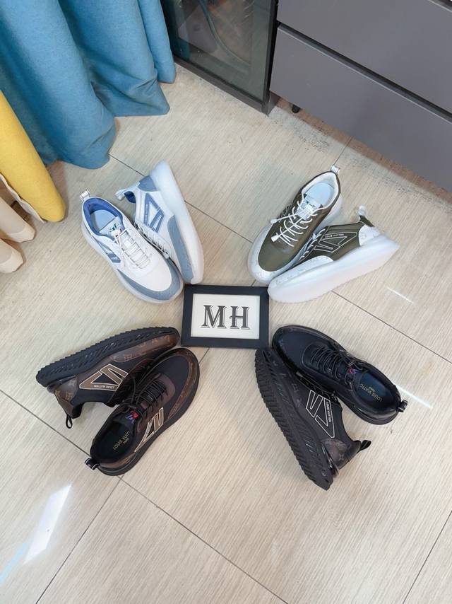 Lv 男鞋高端品牌：官网1：1最新力作：鞋面采用意大利进口头层牛皮搭配特殊材料全真皮内里制作，让行走更加便捷舒适！独家新款，惊世之作 ！打造时尚个性衬托你的与众