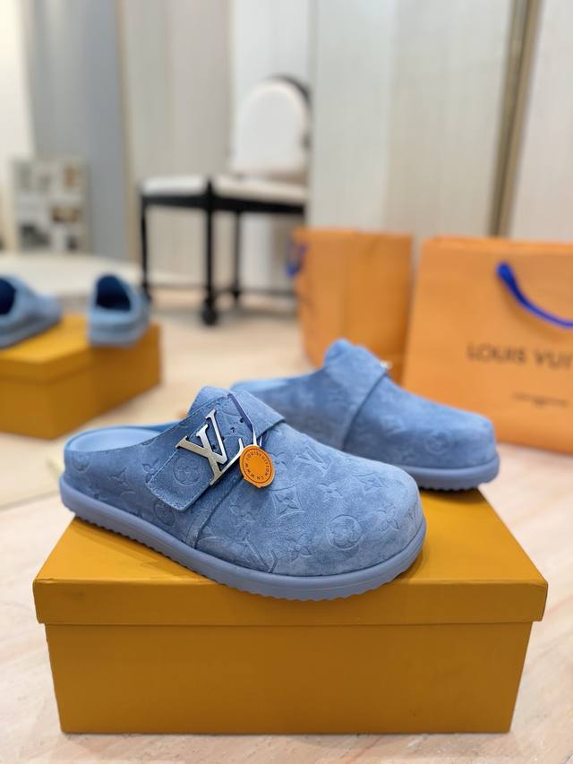 出厂价Pp：女 男 顶级版本 Louis Vuitton路易威登 Lv包头拖鞋驴牌 2025春夏最新爆款系列 情侣款老花凉拖 高级慵懒风，百看不厌款、时尚度拉满