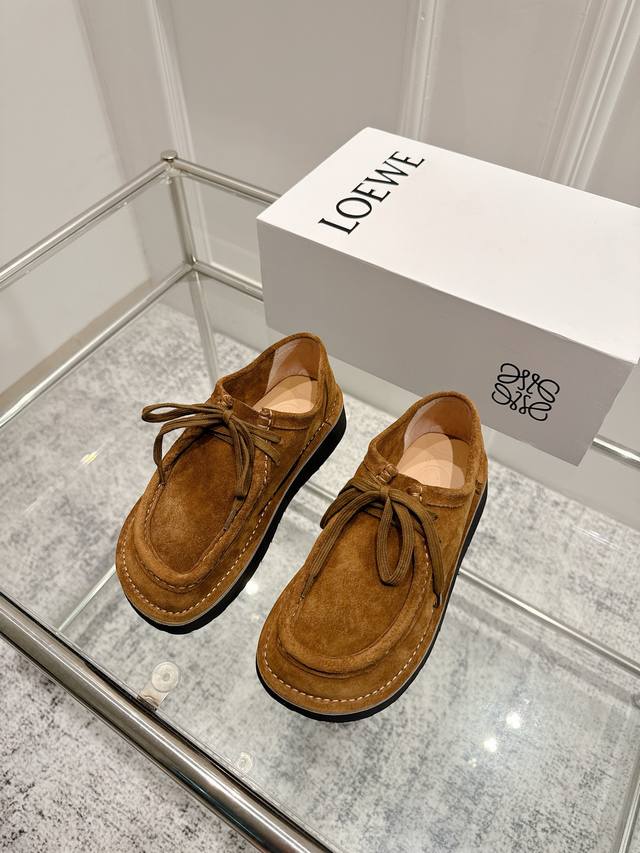 顶级版本：女 男280 Loewe 罗意威 25Ss秋冬新款明星同款绑带复古英伦风休闲鞋乐福鞋 原版购入开发耗时2月完美呈现，这将是引爆早秋的第一款爆版，值得拥