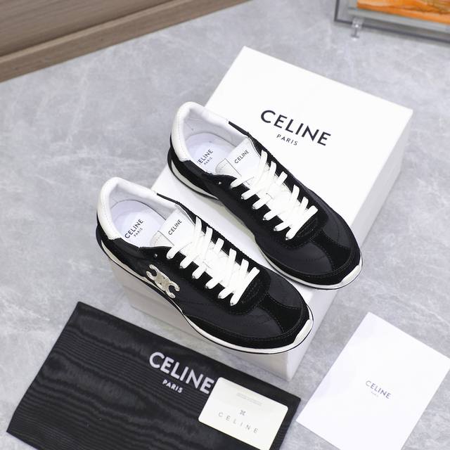 Celine 赛琳 Racer 25最新 休闲 运动鞋 这是充满街头感的一双鞋子，延续经典设计非常赞 这款鞋有它自己独特的设计，皮革鞋面非常好打理，显瘦独出心裁