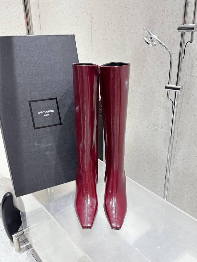 顶级品质 Saint Laurent Fw25 New Arrival～ Ysl圣罗兰2025秋冬新款高跟靴 不过膝长靴 整个鞋非常的简约大气～小圆头更加的精致