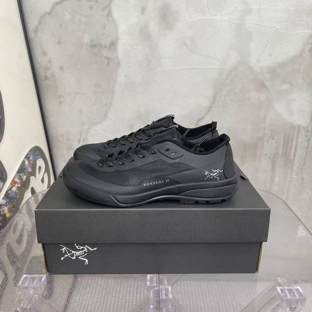 Arcteryx始祖鸟 Konseal Lt 网布 舒适轻盈 低帮 徒步鞋 黑色纯原版本36-45