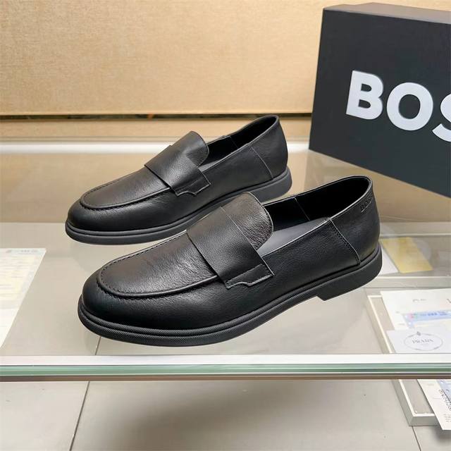 调工厂P价 男装男鞋 运动原单官网新款牛皮面乐福鞋，男士休闲鞋 正版开发高品质鞋面由进口粒纹牛皮、舒适吸汗牛皮内里 原版橡胶底非常软 轻盈，鞋头楦型挺而饱满，鞋