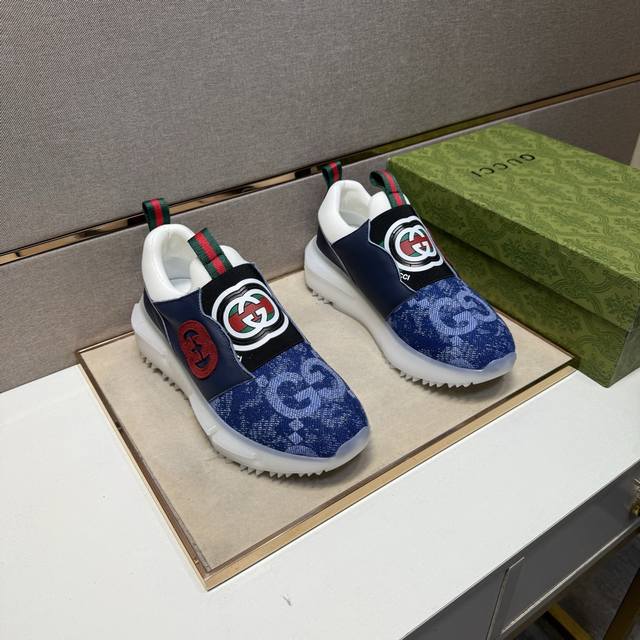 调工厂P价 男装男鞋 运动原单 古～ 男士休闲鞋 2025Z柜同步发售 码数:38-44 # 2个颜色鞋面选用多材质拼接网布内里，舒适透气，鞋底：原版舒适耐磨大