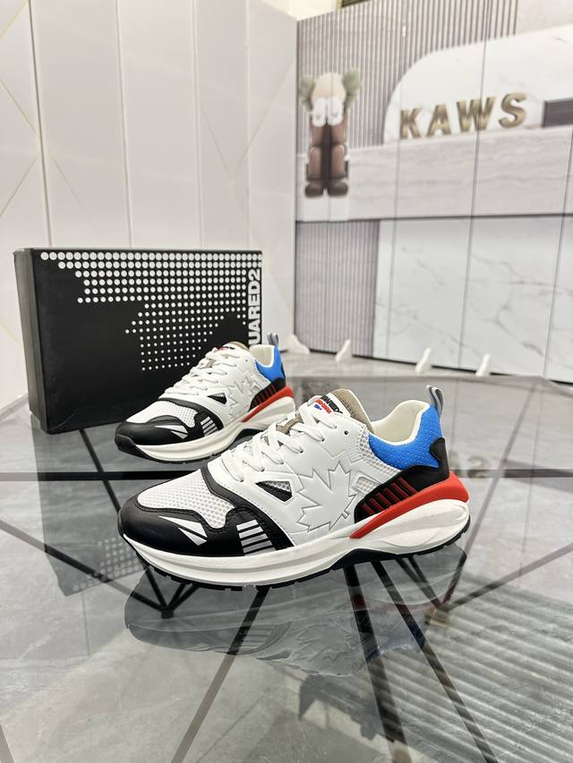 售 价: P 商品商标：Dsquard D2次方* 低帮运动鞋 正码码数: 35-44 可订做45.46. 商品材料：鞋面进口牛皮，透气内里，原版大底。 编 号