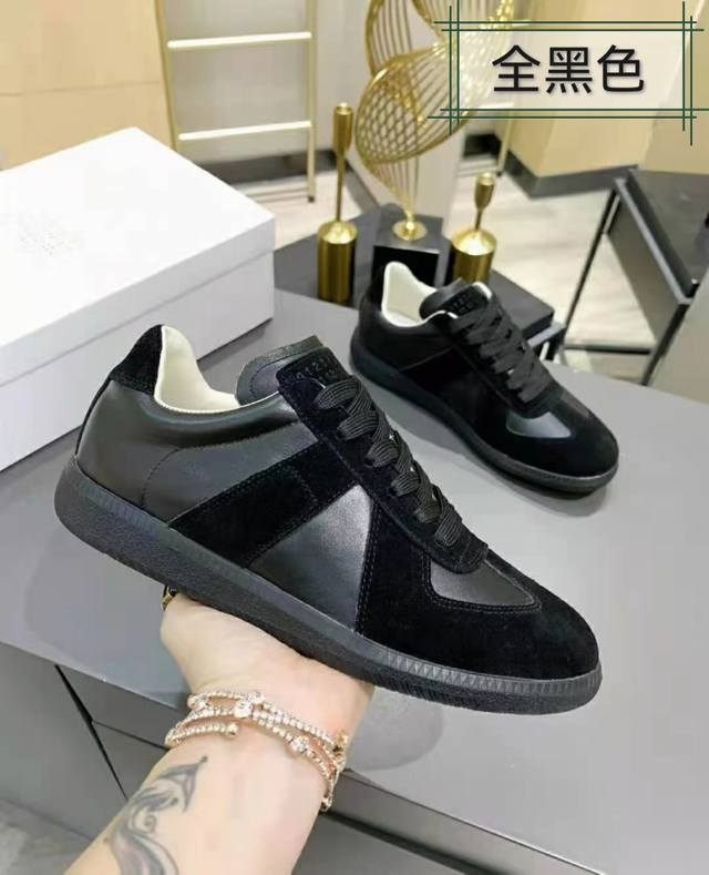 独家顶级版本 M*M6M*Aison M*Argiela~25Vs新款复古休闲系列 Maisonmargielamm6德训休闲板鞋 复古拼色休闲鞋 光听到复古风