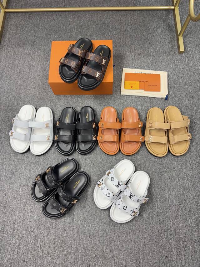 工厂P价 女装女鞋 运动原单 Lv 路易威登 223 2025春夏新款 顶级版本原版一致 专柜主打最新款 草编拖鞋 硬货上新 代购级别！高级感十足！国内外博主刷