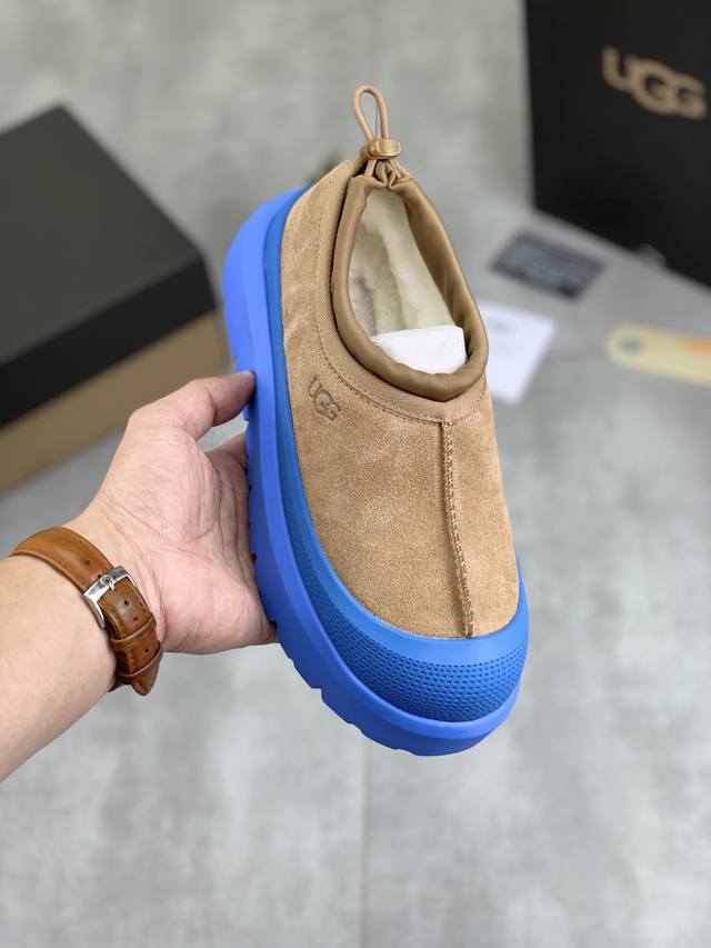 工厂P价P 实价 情侣款 Ugg Tasman Weather Hybrid一秒蹬雪地靴 王一博同款经典Tasman鞋型之上加入大橘底机能撞色设计环保防水防雪材