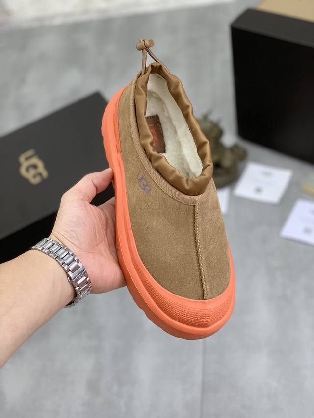工厂P价P 实价 情侣款 Ugg Tasman Weather Hybrid一秒蹬雪地靴 王一博同款经典Tasman鞋型之上加入大橘底机能撞色设计环保防水防雪材