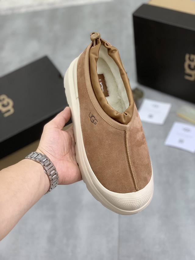 工厂P价P 实价 情侣款 Ugg Tasman Weather Hybrid一秒蹬雪地靴 王一博同款经典Tasman鞋型之上加入大橘底机能撞色设计环保防水防雪材